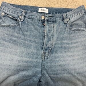 Pistola Women’s Cuffed Denim Jeans in Light Blue